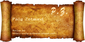 Palg Zotmund névjegykártya